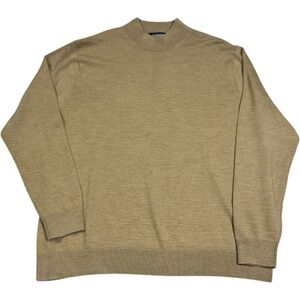 Murano Men's 100% Merino Wool Knit Sz X-Large Quiet Luxury Vacation Business Tan